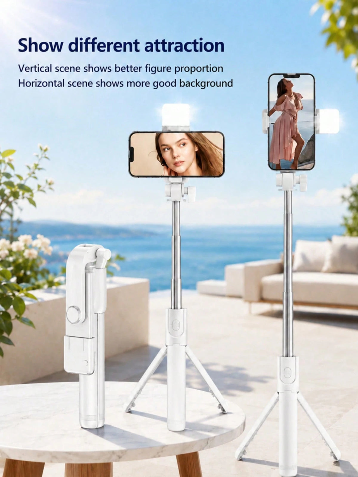 Multifunctional Bluetooth Selfie Stick Tripod With Remote Control And Fill Light, Phone Holder Live Streaming Tripod, Universal Photography Travel Selfie Gadget