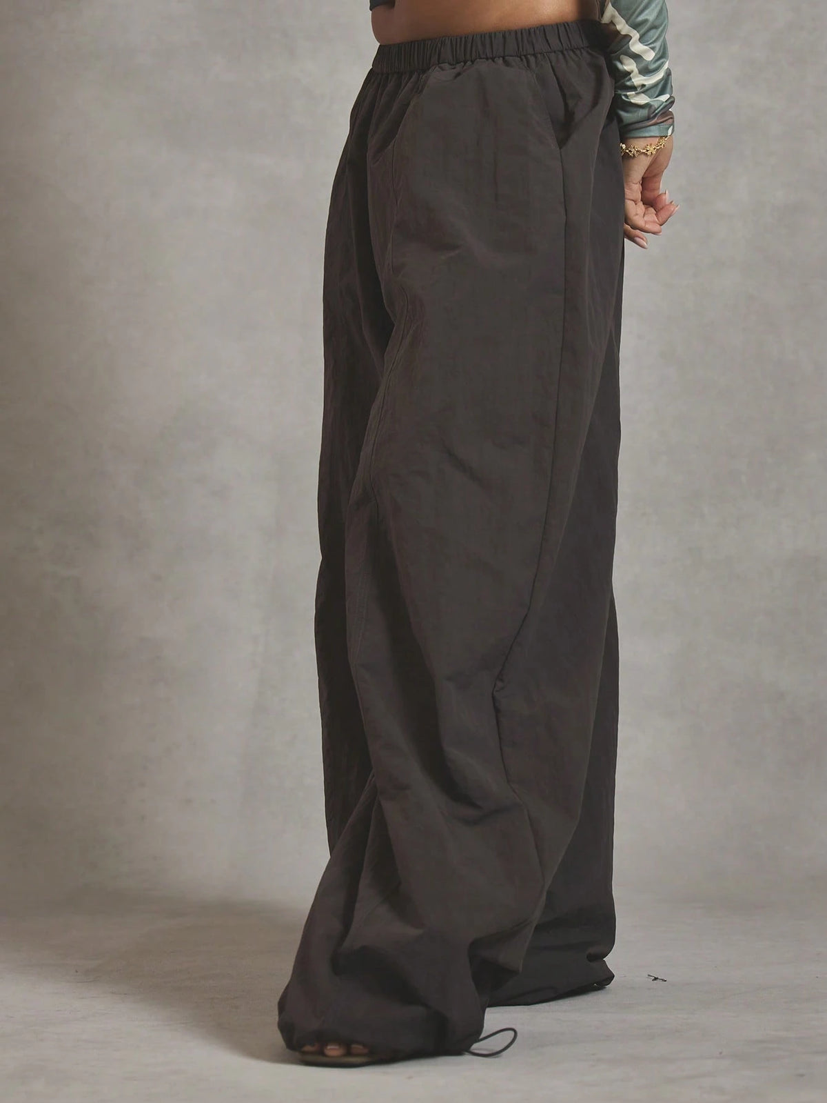 MUSERA Elasticated Waist Nylon Parachute Trousers Cool Girl Streetstyle Everyday Autumn 1997 Elegant Fall Summer Casual Holiday