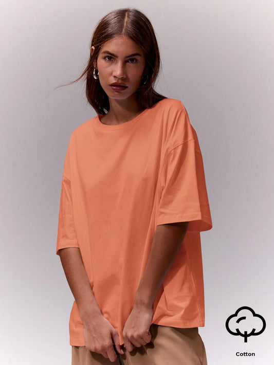 MUSERA Soft Oversized Crew Neck T-Shirt Casual Vacation Oversized Tees Airport Back To School Elegant Spring Summer Holiday