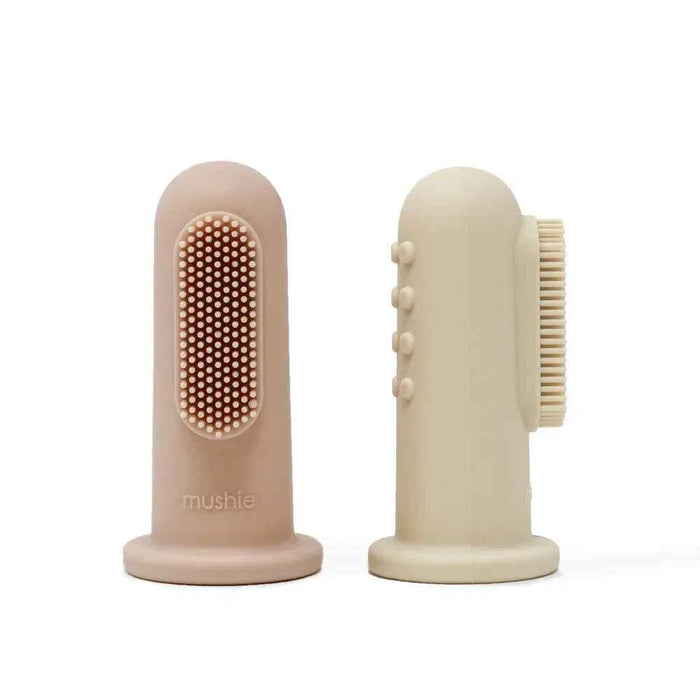 Mushie® Zobna ščetka za na prst Blush/Shifting Sand Mushie