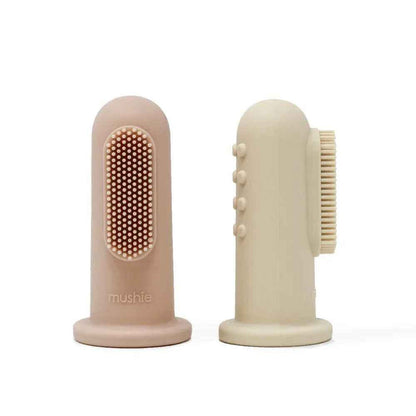 Mushie® Zobna ščetka za na prst Blush/Shifting Sand Mushie