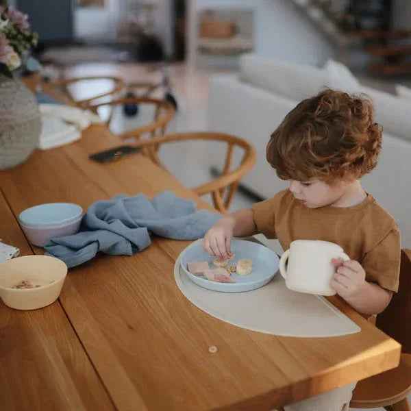 Mushie® Set dveh krožnikov Powder Blue Mushie