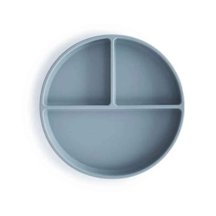 Mushie® Silikonski krožnik z vakumskim dnom Powder Blue Mushie