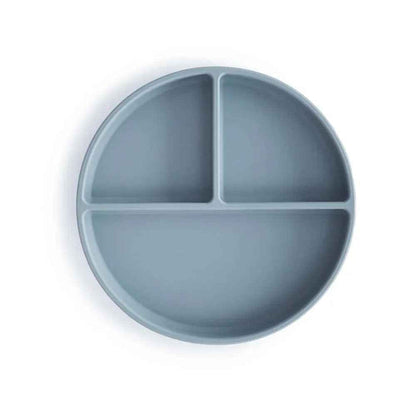 Mushie® Silikonski krožnik z vakumskim dnom Powder Blue Mushie