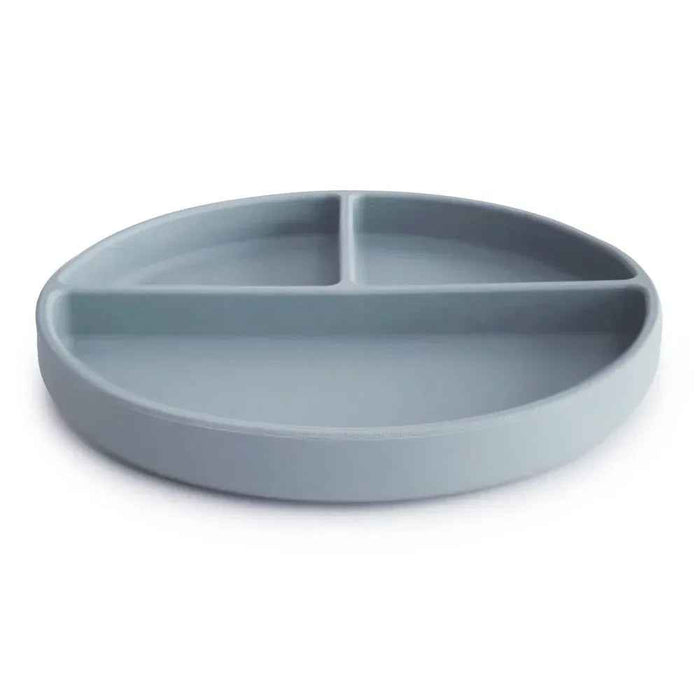 Mushie® Silikonski krožnik z vakumskim dnom Powder Blue Mushie
