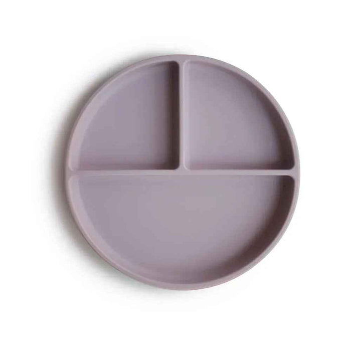 Mushie® Silikonski krožnik z vakumskim dnom Soft Lilac Mushie