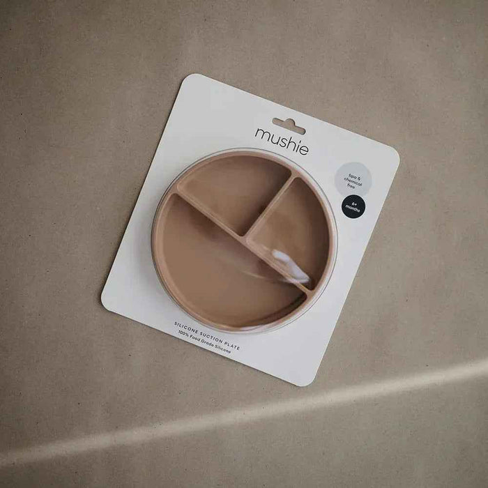 Mushie® Silikonski krožnik z vakumskim dnom Soft Lilac Mushie