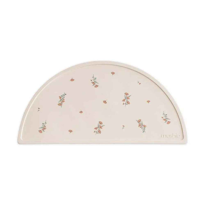 Mushie® Silikonska podloga za hranjenje Pink Flowers Mushie