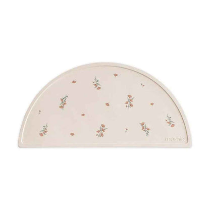 Mushie® Silikonska podloga za hranjenje Pink Flowers Mushie
