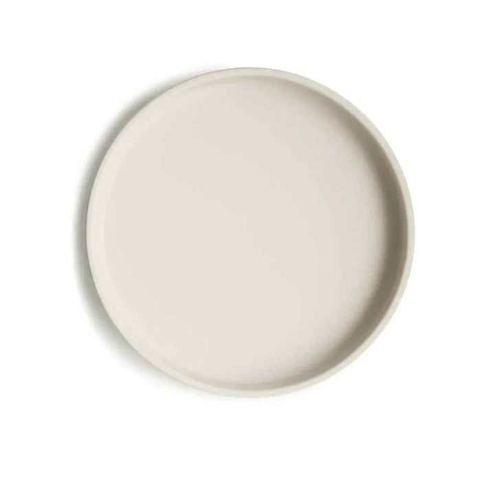 Mushie® Silikonski krožnik z vakumskim dnom Ivory/Sand Mushie