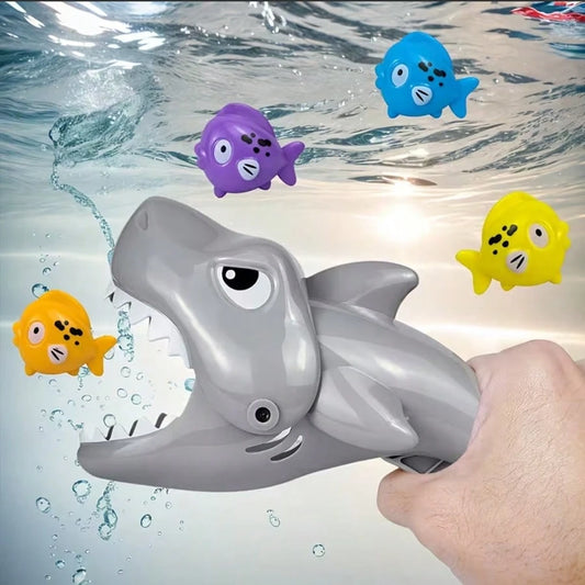 New Interactive Bathing Fun Feeding Toys- 5pcs Bathroom Water Toys, Big Shark Eats Small Fish Bath Toys- Exquisite Design, Suitable For Children's Birthday, Christmas, Easter Bath Toy Gifts