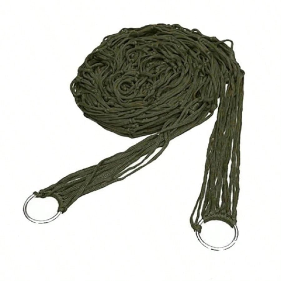 Nylon Rope Mesh Hammock, Outdoor Sleeping Net Bed, Portable Camping Garden Beach Yard Travel Hammock, Hanging Bed Swing