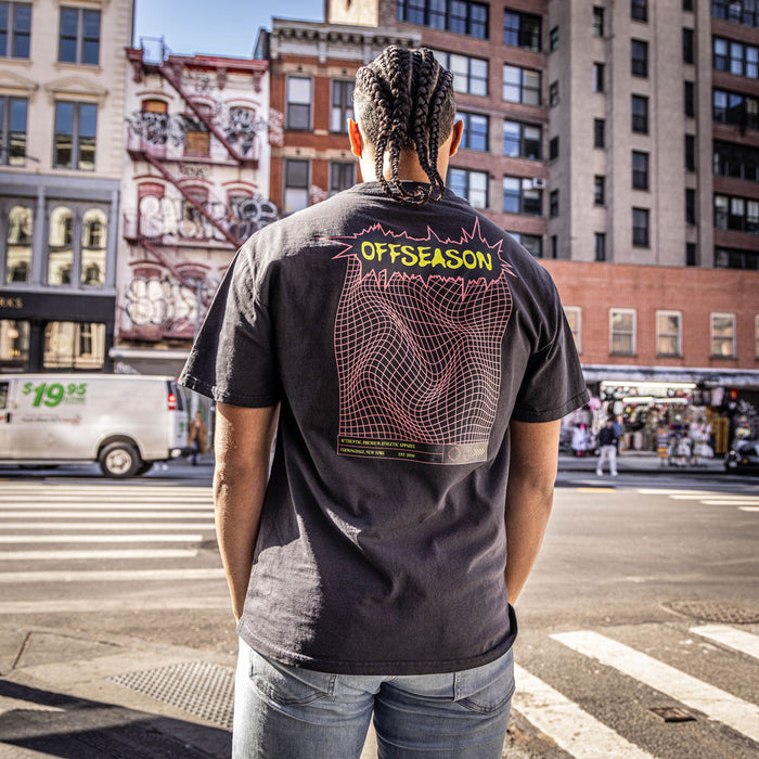 Black Offseason Warped graphic tee - back view