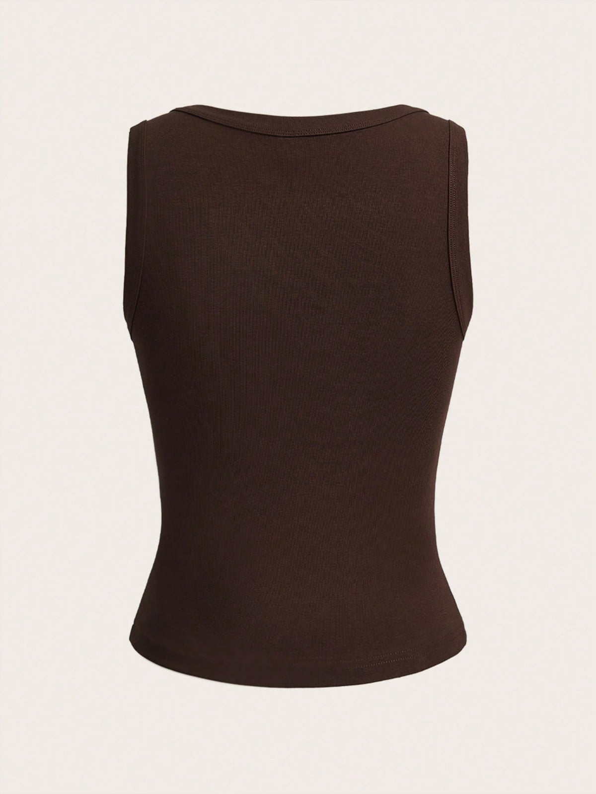 Opulessa Casual Sexy Tropical Solid Color Knitted Fitted Women's Tank Top Beach Vacation Brown And Gold Summer
