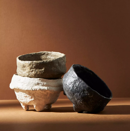 Paper Mache Footed Bowl - 13 Hub Lane   |  Paper Mache Bowls
