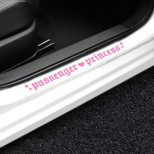 Passenger Princess Vinyl Car Sticker, Girly Vinyl Car Window Sticker, Fashionable Vinyl Sticker, Cute Car Accessories, Women's Vinyl Car Sticker