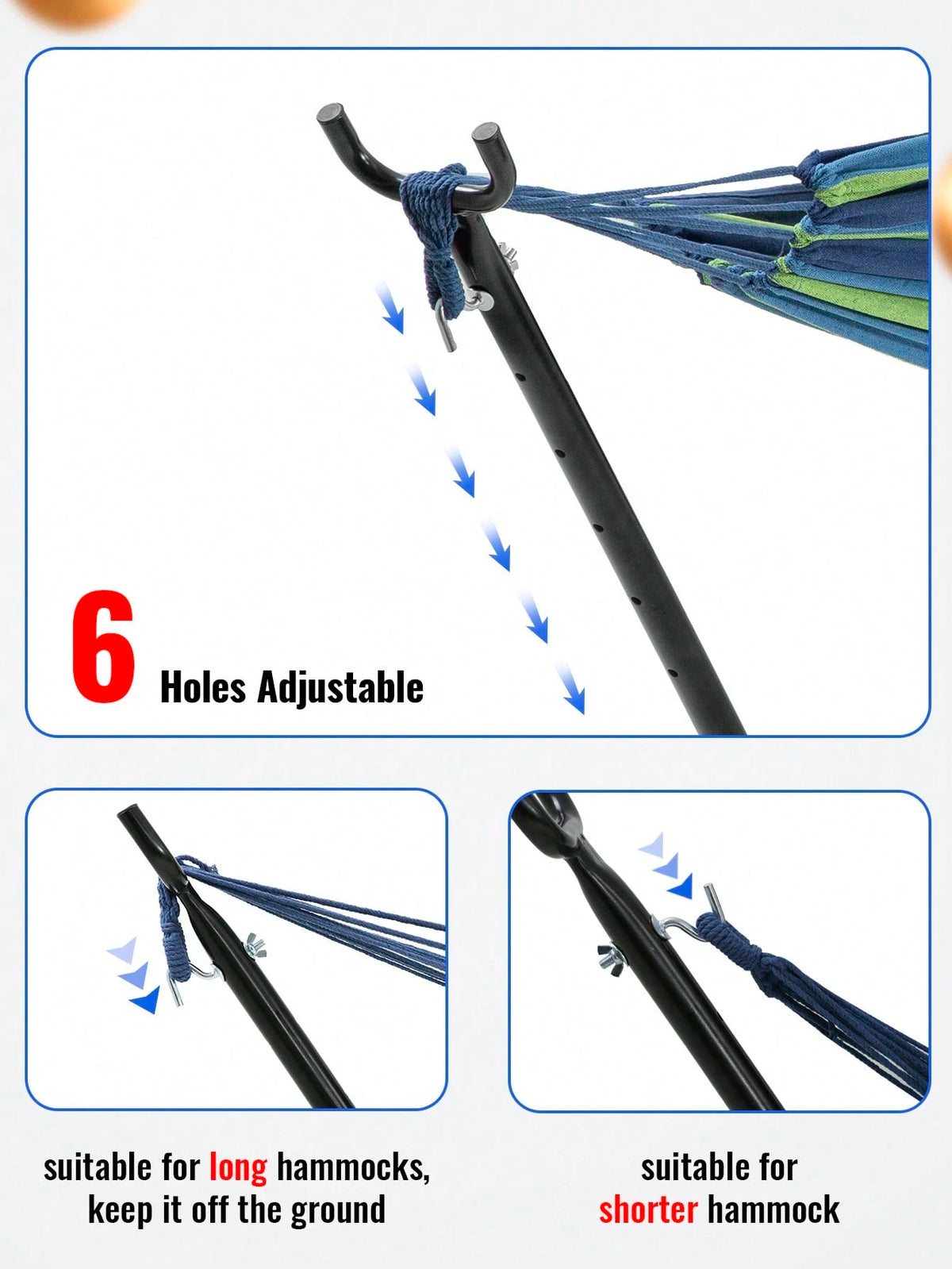Portable Heavy Duty Hammock Stand Portable Steel Stand Only For Outdoor Patio Or Indoor With Carrying Case (No Hammock)