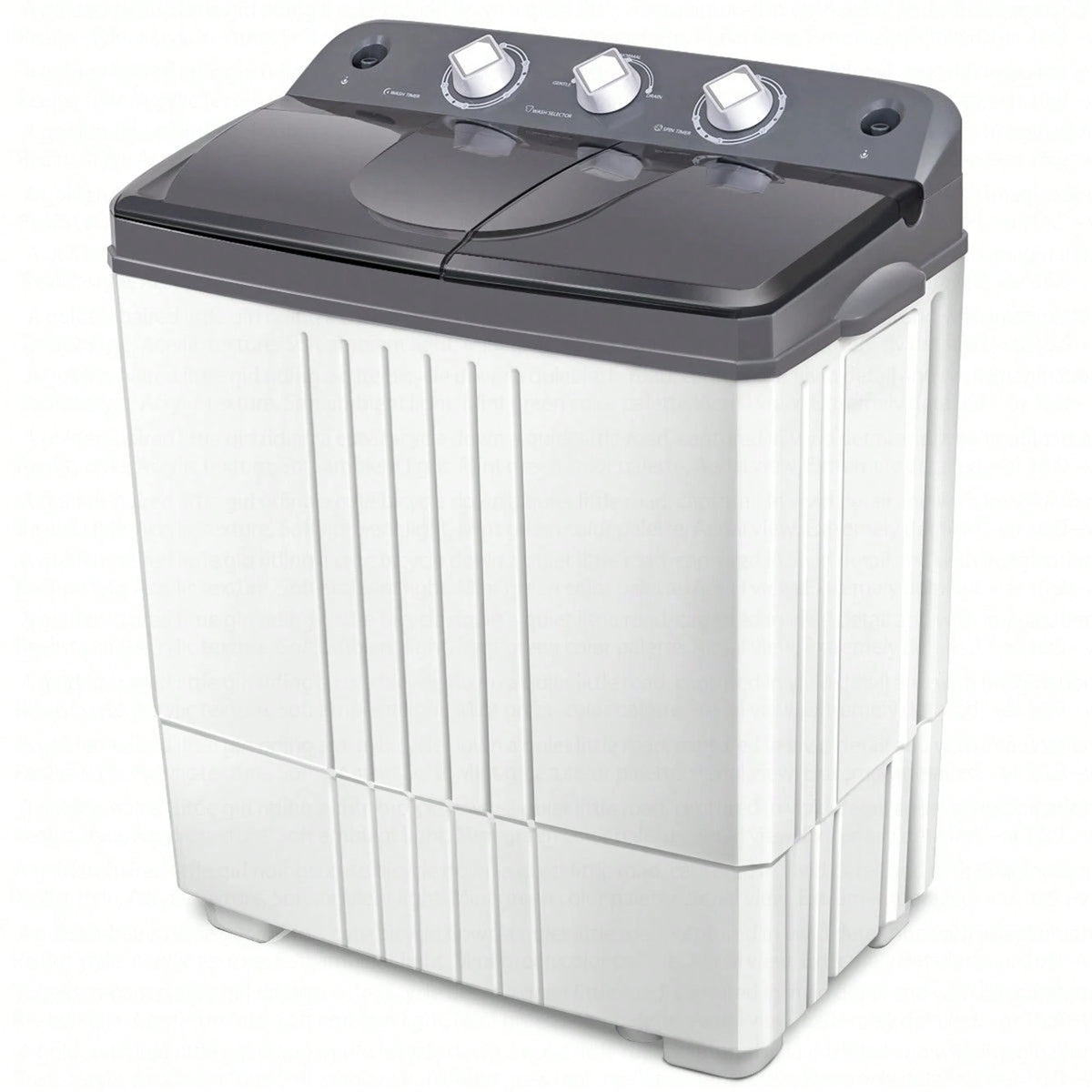 Portable Portable Washing Machine, 20 LBS Twin Tub Laundry Machine, Mini Compact Twin Tub