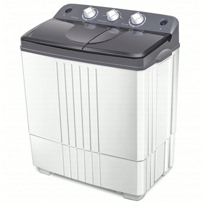 Portable Portable Washing Machine, 20 LBS Twin Tub Laundry Machine, Mini Compact Twin Tub