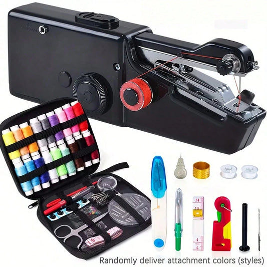 Portable Wireless Mini Sewing Machine, Battery Powered, Lightweight And Easy To Use, Suitable For DIY Clothing And Textile Projects, Ideal For Beginners And Adults (Batteries Not Included)