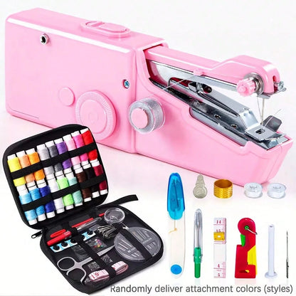 Portable Wireless Mini Sewing Machine, Battery Powered, Lightweight And Easy To Use, Suitable For DIY Clothing And Textile Projects, Ideal For Beginners And Adults (Batteries Not Included)