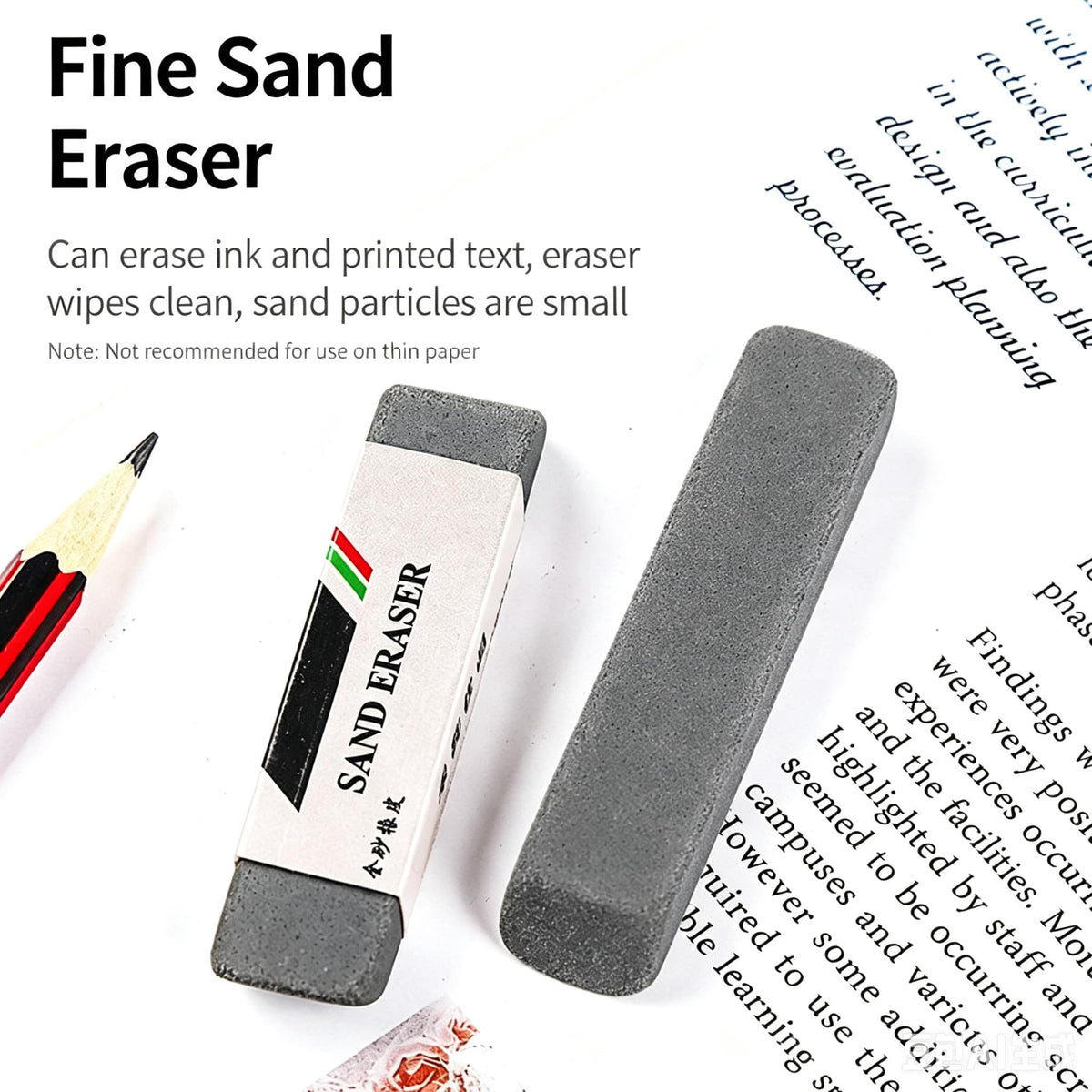 Premium TPR Ballpoint Pen Eraser- Rectangular, Perfect For Students And Office Use, Compatible With Gel Pens, Ballpoint Pens And Fountain Pens, Rubber Material, Black, Back To School