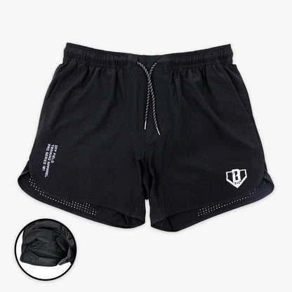Black Pro Series with Liner shorts — front view