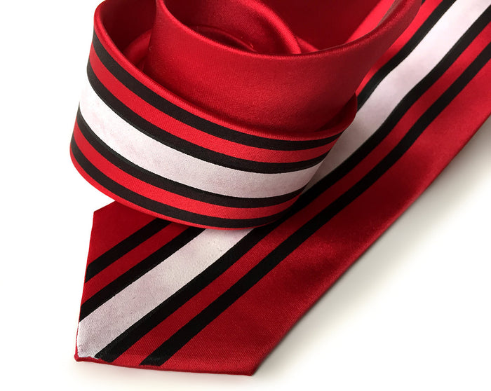 white+black on red