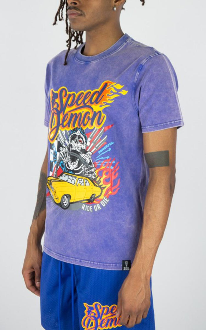 REBEL MINDS-SPEED DEMON GRAPHIC TEE-141-146