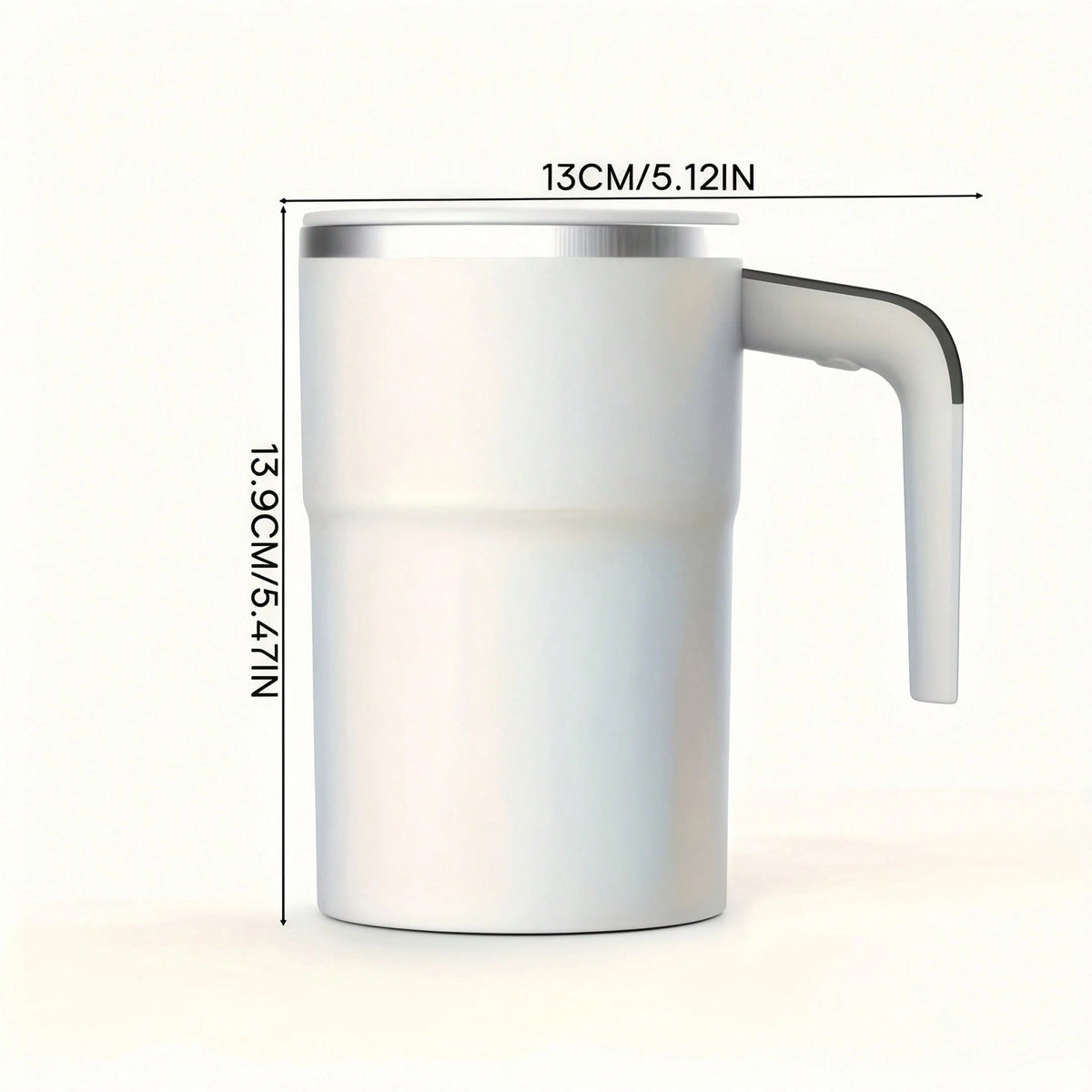 Rechargeable Self-Stirring Coffee Mug, Automatic Magnetic Stirring With Temperature Display, Made Of 304 Stainless Steel, Ideal For Milk & Cocoa In Office, Kitchen, Travel And Summer Use