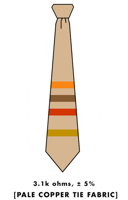 light brown resistor code tie, by cyberoptix