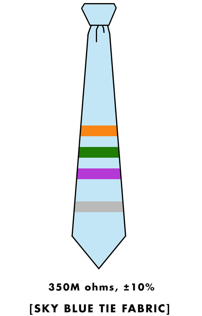 light blue resistor code necktie, by cyberoptix