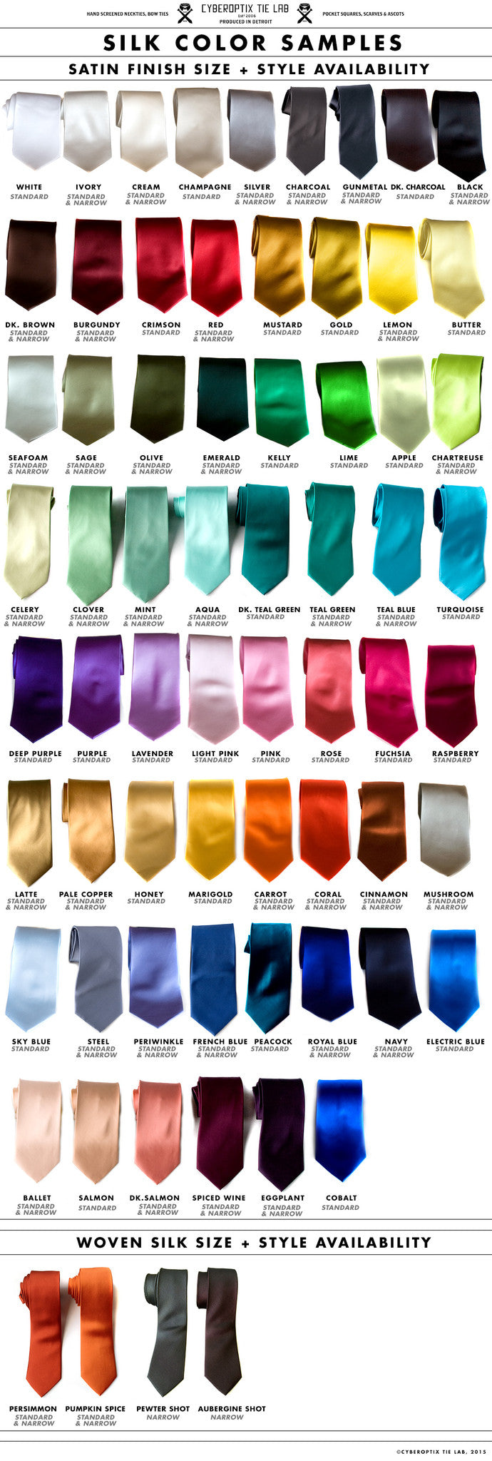 Resistor Code silk necktie, Custom Colors