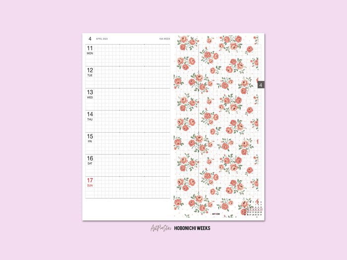 Retro Style Roses Vintage Ditsy Floral Bouquet Personalized Vellum Dashboard, Pocket, 3.19" x 4.72"