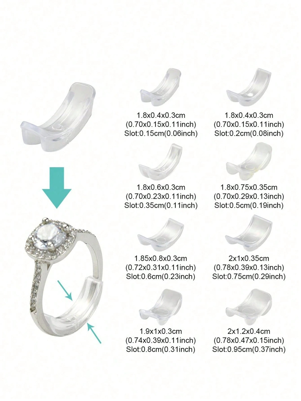 Ring Adjuster, Jewelry Ring Accessories, Reusable, Suitable For Various Ring Styles, Comes With Transparent Storage Box As Gift
