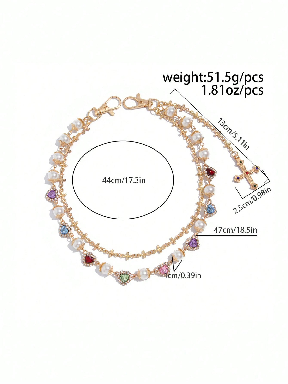 ROMWE Fairycore 1pc Punk Star Geometric Chain Waist Chain, Men's Personalized Hip Hop Multi-Layer Body Chain, Daily Music Festival Party Wear, Unisex, Jewelry Gift
