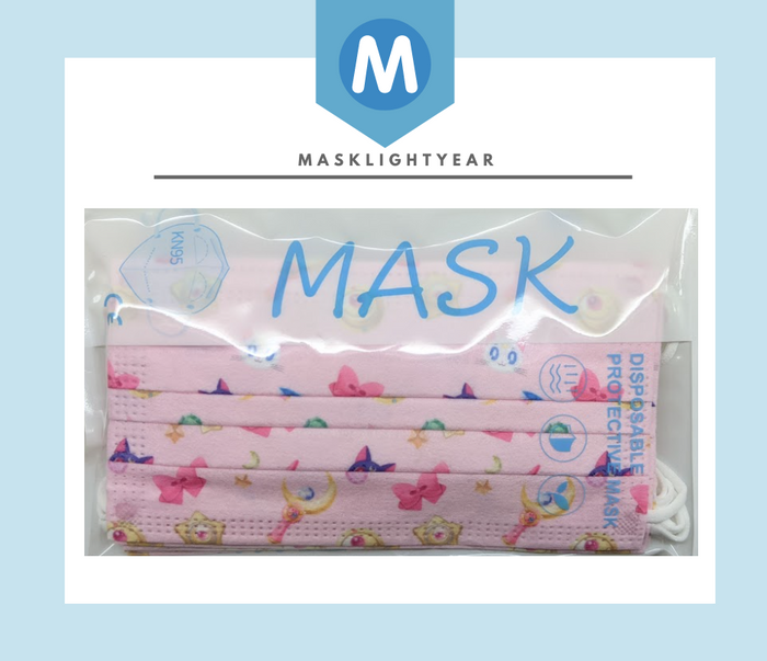Sailor Moon (Luna & Artemis) | Adult 3ply disposable single-use face mask (10pcs)