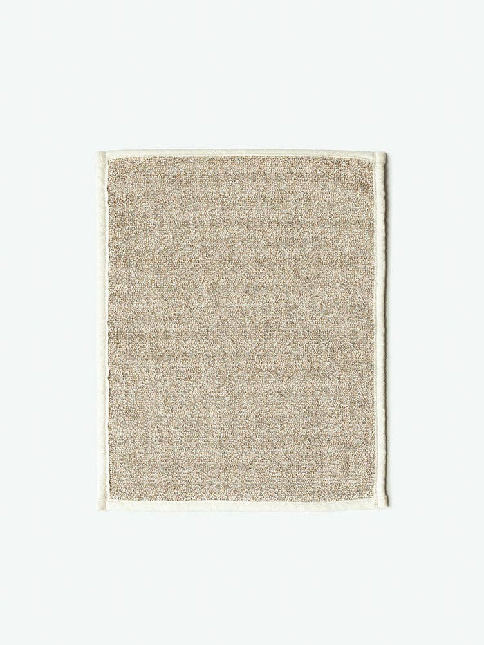rectangular beige sasawashi bath mat