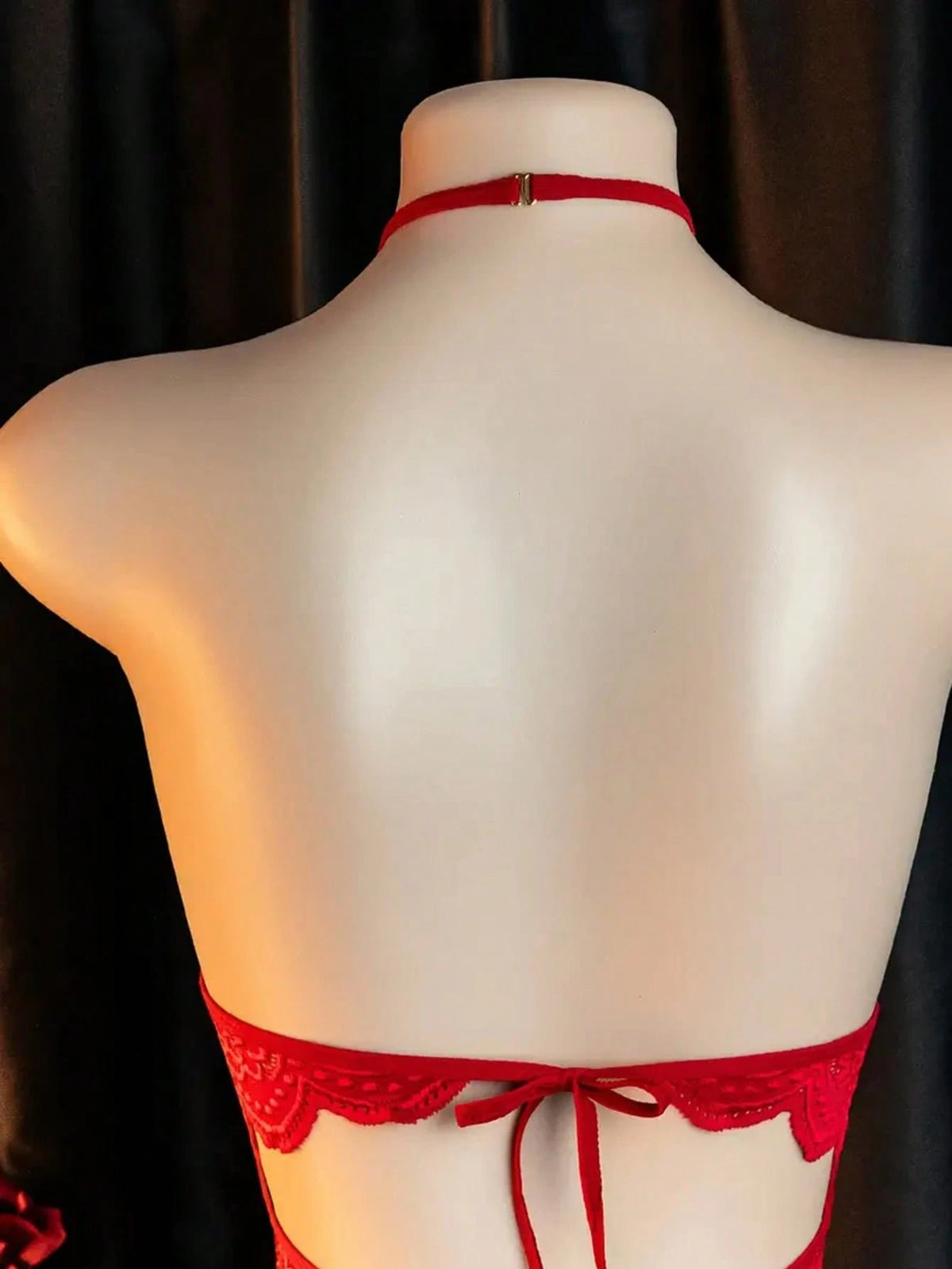 Sexy Lace Bodysuits With Open Crotch Design