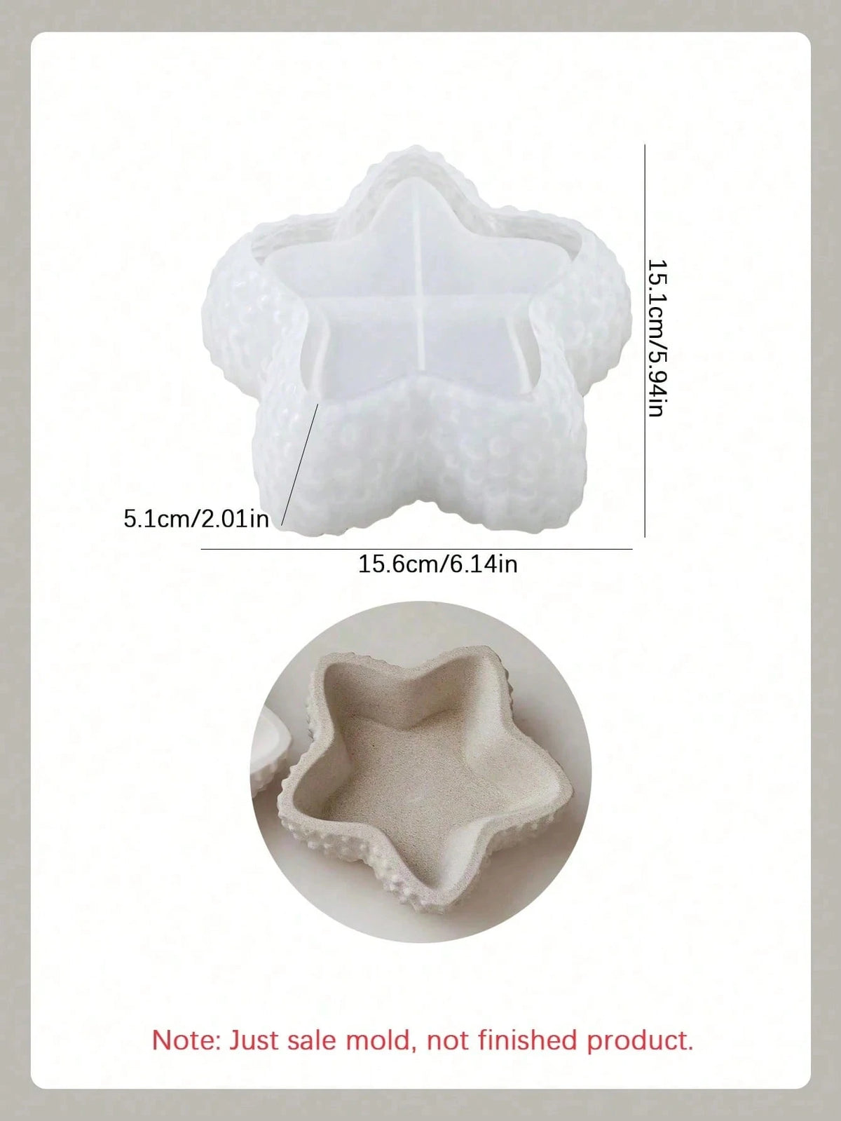 SILIKE LUFEI DIY Resin Mold Starfish Storage Box Aromatherapy Plaster Candle Cup Succulent Planter Decor Silicone Mold, Tabletop Birthday Home Party Decoration Supplies Mold
