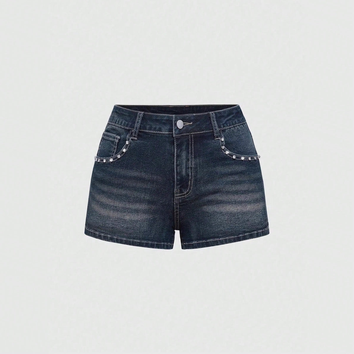 Skinny Versatile Shorts Retro Personalized Street Pattern Embroidery Spring And Summer Denim Shorts Women