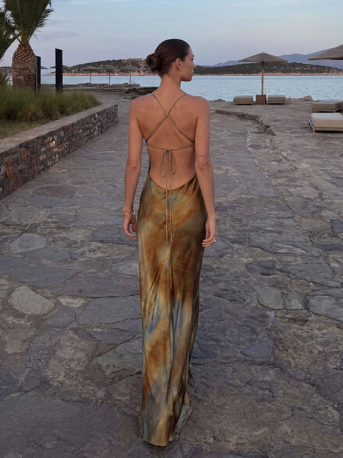 Sleeveless Knit Maxi Dress With Camisole Design And Mermaid Hem, Elegant And Sexy, Suitable For Women's Evening Party And Gala Vacation Summer, Minimalist