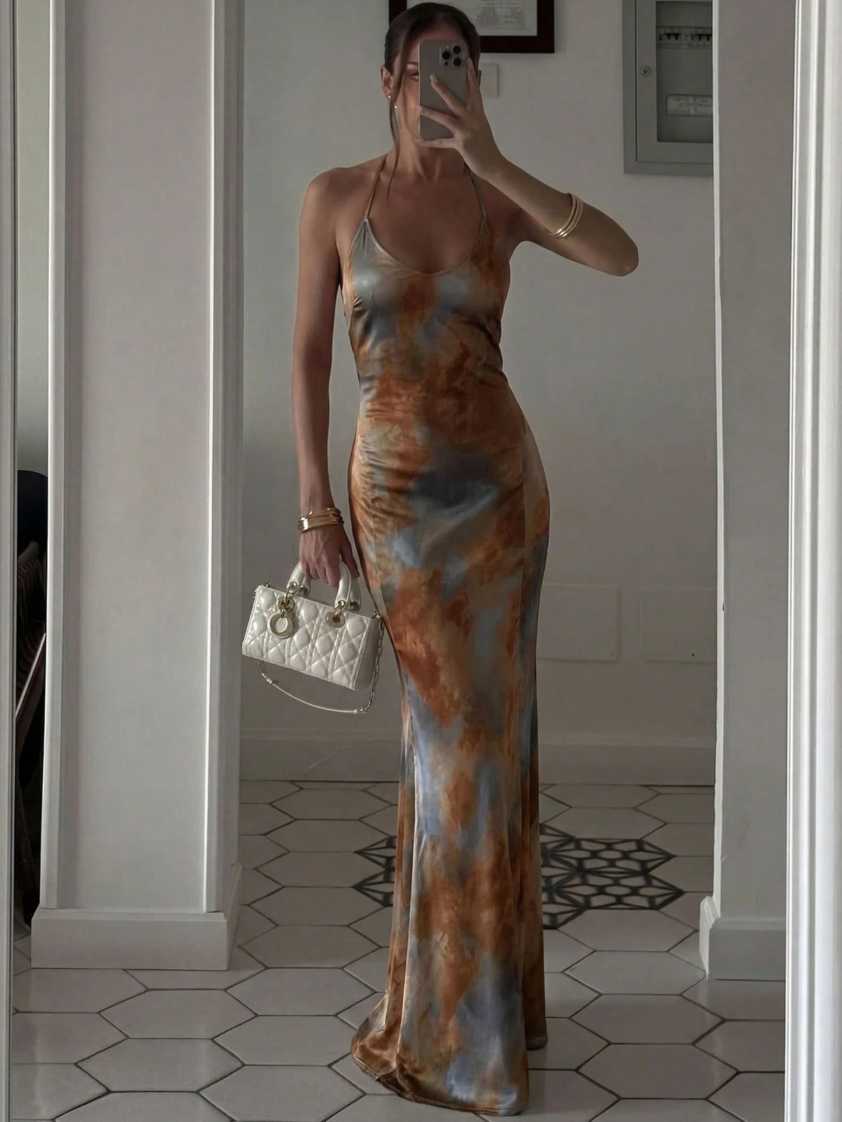 Sleeveless Knit Maxi Dress With Camisole Design And Mermaid Hem, Elegant And Sexy, Suitable For Women's Evening Party And Gala Vacation Summer, Minimalist