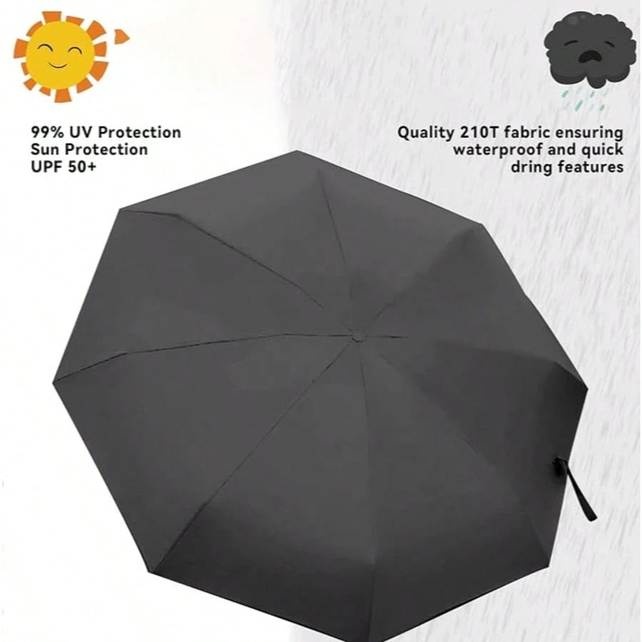 Small Compact Umbrella For Women- Foldable Travel Umbrella With UPF 50+ UV Protection, Rainproof & Sunproof, Ideal For Backpack, Purse & Beach Trips