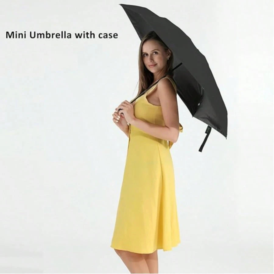 Small Compact Umbrella For Women- Foldable Travel Umbrella With UPF 50+ UV Protection, Rainproof & Sunproof, Ideal For Backpack, Purse & Beach Trips