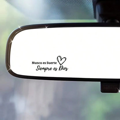 Spanish Inspirational Quote Sticker "Never Rely On Luck, But Eternity"- Rearview Mirror Sticker- Suitable For Cars, Laptops, Trucks, Motorcycles, Computers And Phones- Perfect Holiday Gift