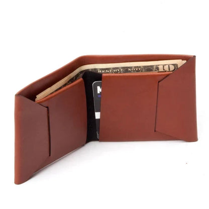 Stitchless Bi-fold Wallet, Mahogany