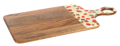Strawberry Pattern Cutting Board with Handle