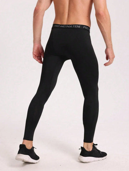 Summer Workout Men's Basketball Compression Leggings Fitness Apparel High Elasticity Quick-Drying Running Sportswear Basketball Tights For Training Black Spring