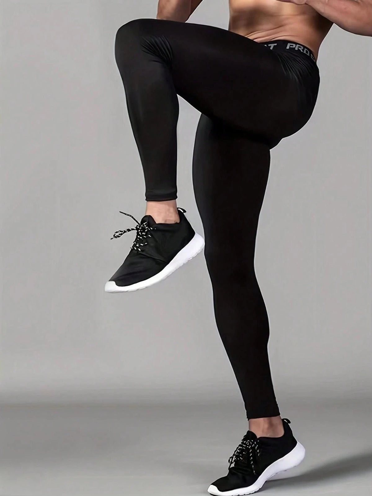Summer Workout Men's Basketball Compression Leggings Fitness Apparel High Elasticity Quick-Drying Running Sportswear Basketball Tights For Training Black Spring